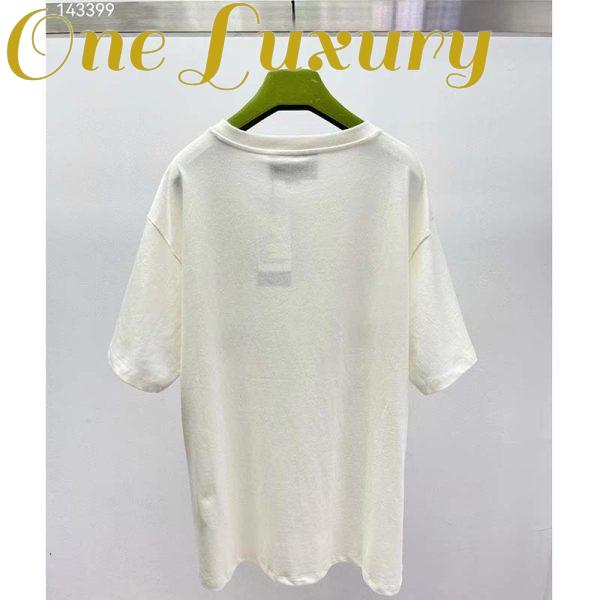 Replica Gucci GG Men Cotton Jersey ‘Gucci Firenze 1921’ White T-Shirt Crewneck Oversize Fit 4