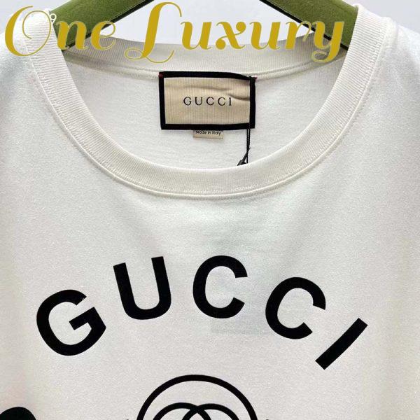 Replica Gucci GG Men Cotton Jersey ‘Gucci Firenze 1921’ White T-Shirt Crewneck Oversize Fit 9