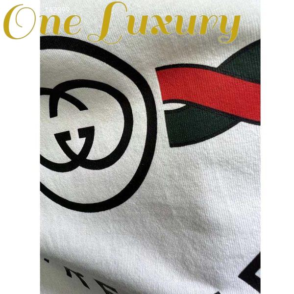 Replica Gucci GG Men Cotton Jersey ‘Gucci Firenze 1921’ White T-Shirt Crewneck Oversize Fit 10