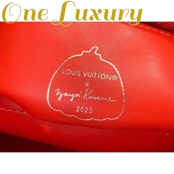 Replica Louis Vuitton Women LV x YK Capucines Mini Red Taurillon Bull Calf Leather Infinity Dots Print 11
