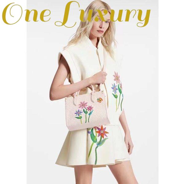 Replica Louis Vuitton Women LV x YK OnTheGo Mini White Embossed Grained Monogram Cowhide Leather 14
