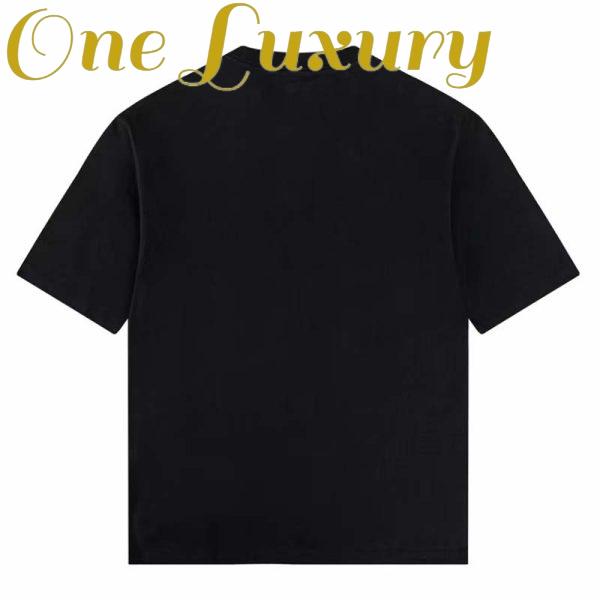 Replica Gucci GG Men Gucci 100 Cotton T-Shirt Black Cotton Jersey Crewneck Oversize Fit 4