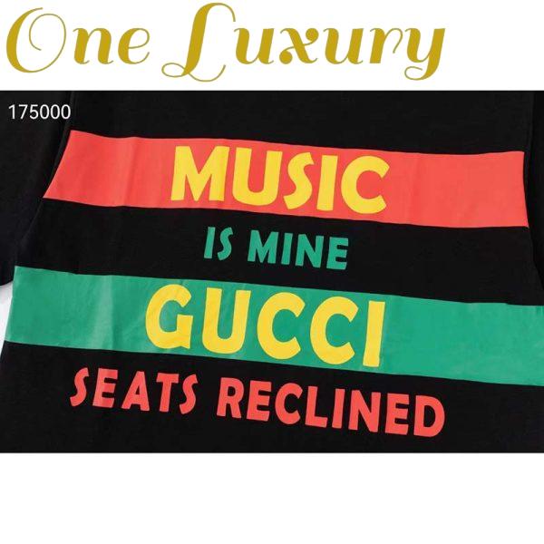 Replica Gucci GG Men Gucci 100 Cotton T-Shirt Black Cotton Jersey Crewneck Oversize Fit 5