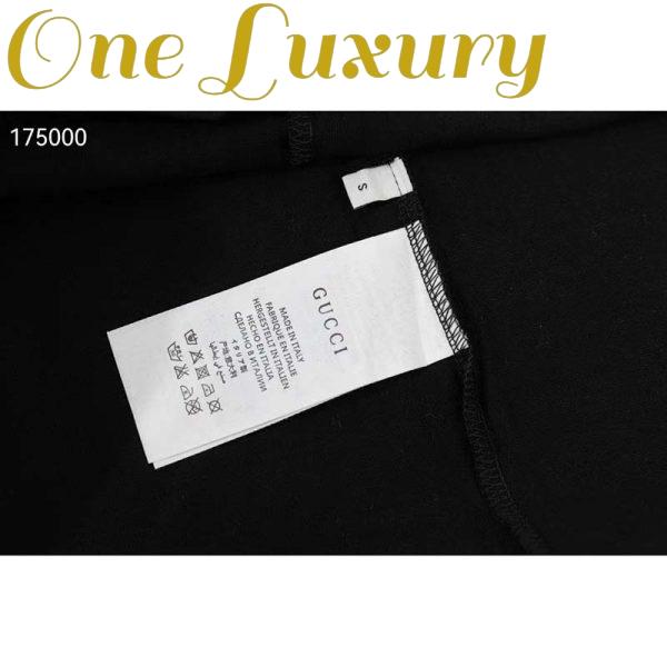 Replica Gucci GG Men Gucci 100 Cotton T-Shirt Black Cotton Jersey Crewneck Oversize Fit 10