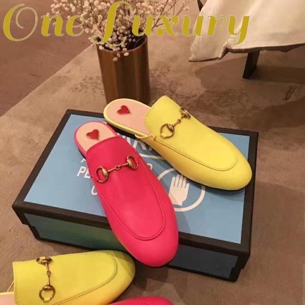 Replica Gucci Women Princetown Leather Slipper with Horsebit Detail-Rose 5