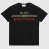 Replica Gucci GG Men Gucci Boutique Print Oversize T-Shirt White Cotton Jersey Crewneck 12