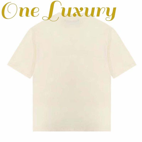 Replica Gucci GG Men Gucci Boutique Print Oversize T-Shirt White Cotton Jersey Crewneck 4