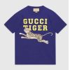 Replica Gucci GG Men Gucci Boutique Print Oversize T-Shirt White Cotton Jersey Crewneck 11