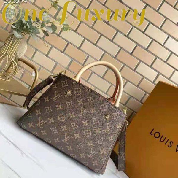 Replica Louis Vuitton Women Montaigne BB Handbag Monogram Canvas Natural Cowhide Leather 6