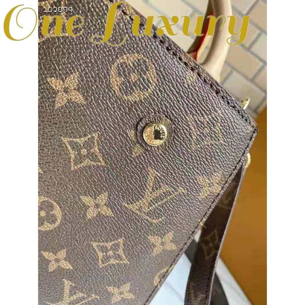 Replica Louis Vuitton Women Montaigne BB Handbag Monogram Canvas Natural Cowhide Leather 9