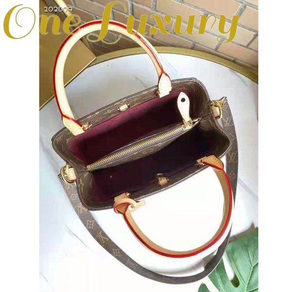 Replica Louis Vuitton Women Montaigne BB Handbag Monogram Canvas Natural Cowhide Leather 11