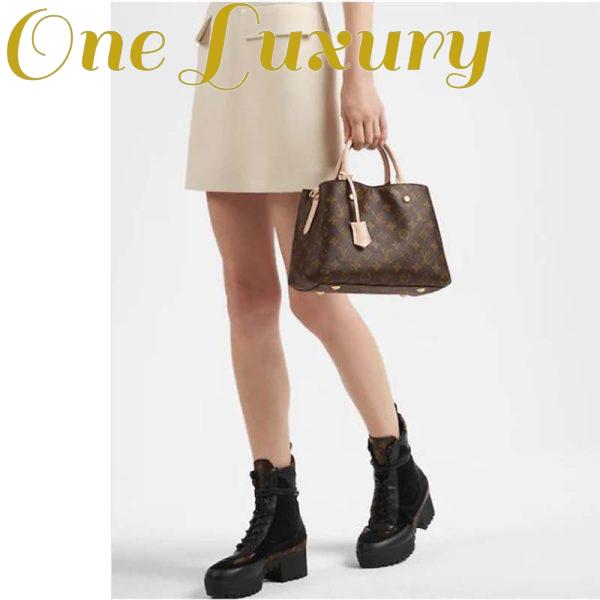 Replica Louis Vuitton Women Montaigne BB Handbag Monogram Canvas Natural Cowhide Leather 12