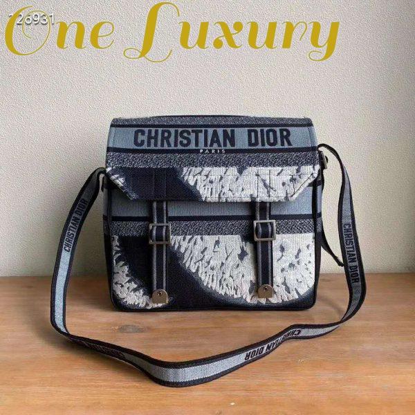 Replica Dior Unisex Diorcamp Bag Blue Multicolor Tie & Dior Embroidery ‘Christian Dior’ 3