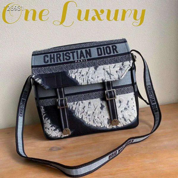 Replica Dior Unisex Diorcamp Bag Blue Multicolor Tie & Dior Embroidery ‘Christian Dior’ 4