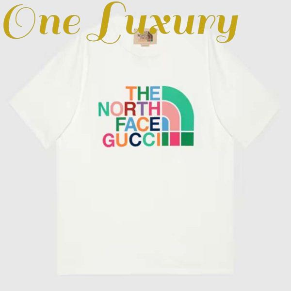 Replica Gucci GG Men The North Face x Gucci T-Shirt Cotton Jersey Crewneck Oversize Fit