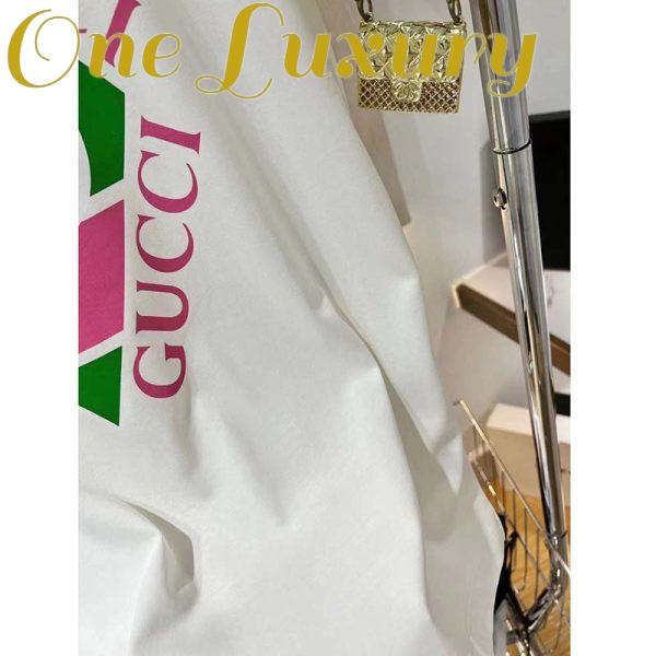 Replica Gucci GG Men Vintage Logo Print T-Shirt Off White Cotton Jersey Crewneck Short Sleeves 10