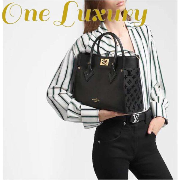 Replica Louis Vuitton LV Women On My Side MM Tote Black Twist Calfskin Monogram Nappa Softy Leather 16