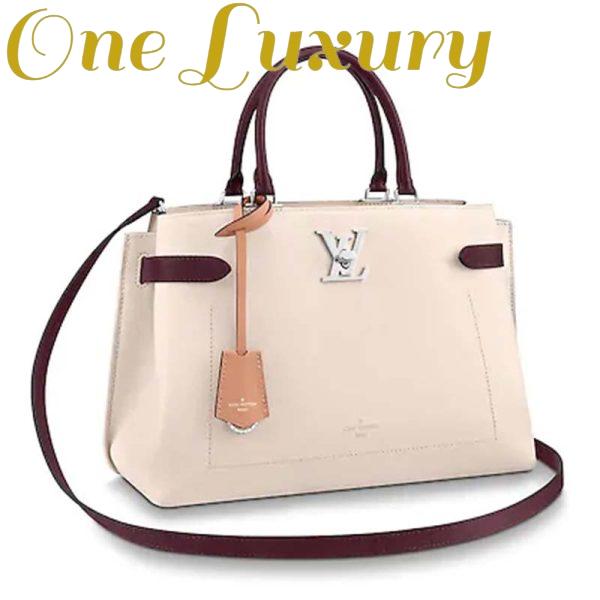 Replica Louis Vuitton LV Women Lockme Day Tote Bag in Grained Calf Leather 2