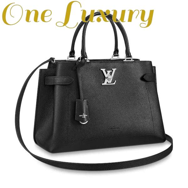 Replica Louis Vuitton LV Women Lockme Day Tote Bag in Grained Calf Leather 4