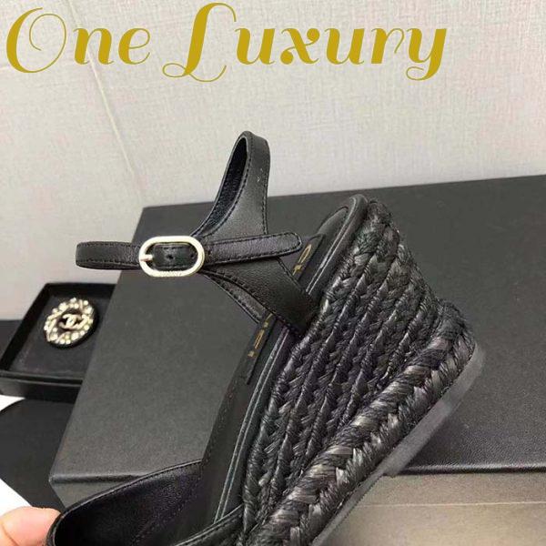 Replica Chanel Women CC High Heel Sandal in Calfskin Leather-Black 9