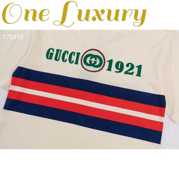 Replica Gucci GG Women Cotton T-Shirt White Cotton Jersey Crewneck Oversize 4