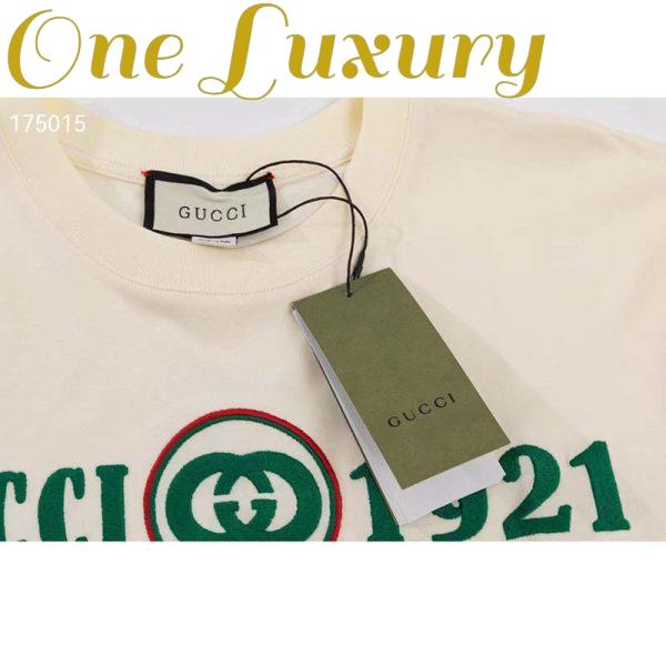Replica Gucci GG Women Cotton T-Shirt White Cotton Jersey Crewneck Oversize 7