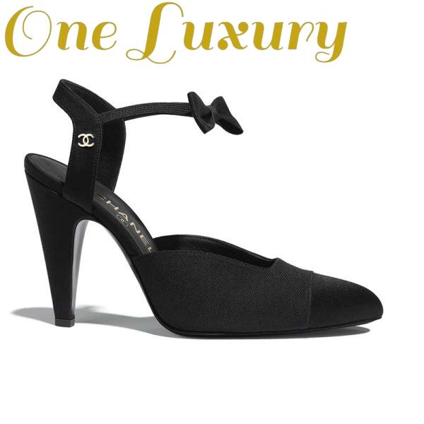 Replica Chanel Women Pumps Grosgrain & Satin Black 10.5 cm Heel 2