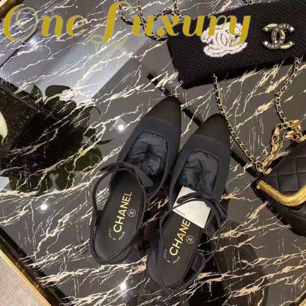Replica Chanel Women Pumps Grosgrain & Satin Black 10.5 cm Heel 4