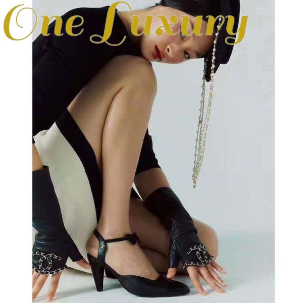 Replica Chanel Women Pumps Grosgrain & Satin Black 10.5 cm Heel 11