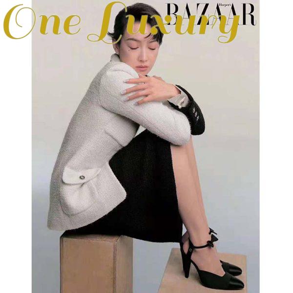 Replica Chanel Women Pumps Grosgrain & Satin Black 10.5 cm Heel 12