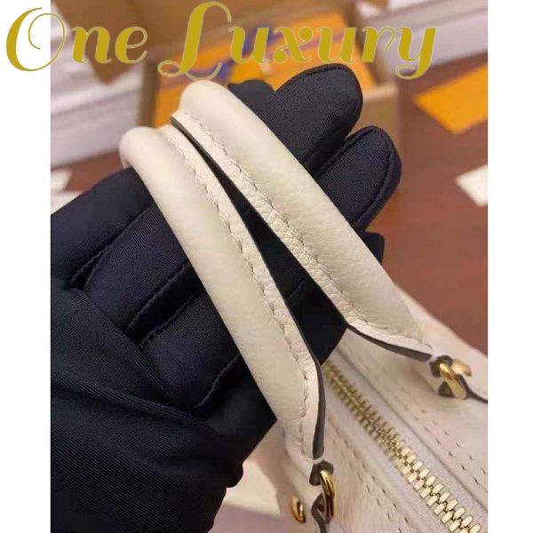 Replica Louis Vuitton Women Papillon BB Carryall Bag Bouton Cream Saffron Embossed Grained Cowhide Leather 17
