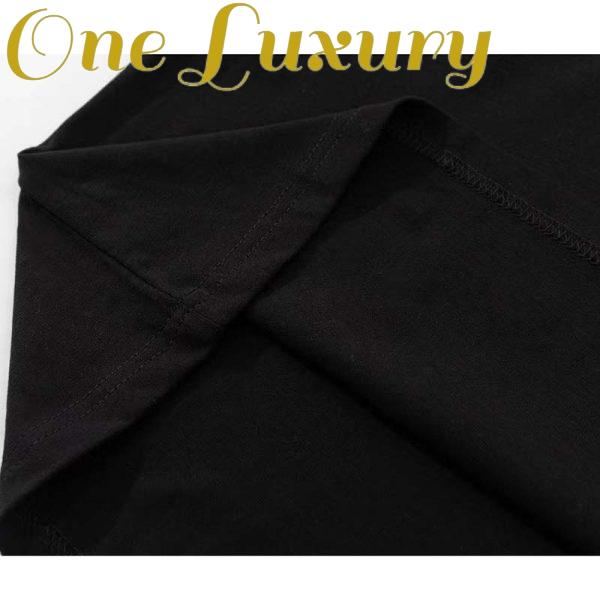 Replica Gucci GG Women Gucci 100 Cotton T-Shirt Black Cotton Jersey Crewneck Oversize Fit 7