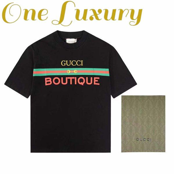 Replica Gucci GG Women Gucci Boutique Print Oversize T-Shirt Cotton Jersey Crewneck 2