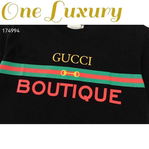 Replica Gucci GG Women Gucci Boutique Print Oversize T-Shirt Cotton Jersey Crewneck 5