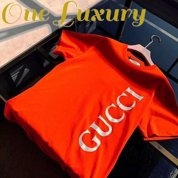 Replica Gucci GG Women Gucci Print Oversize T-Shirt Red Cotton 3