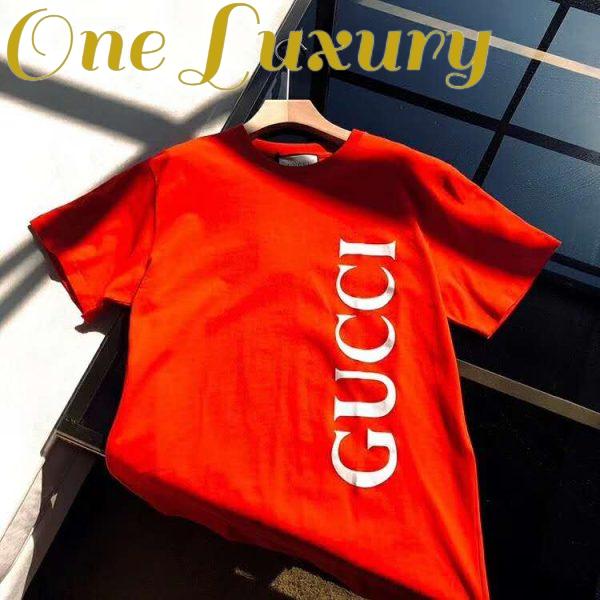 Replica Gucci GG Women Gucci Print Oversize T-Shirt Red Cotton 4