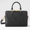 Replica Louis Vuitton Women Speedy Bandoulière 25 Handbag Cognac Brown Embossed Grained Cowhide Leather 16