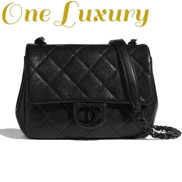 Replica Chanel Women Flap Bag in Grained Calfskin Leather 4