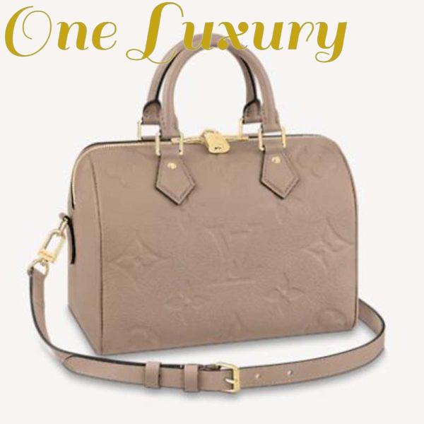 Replica Louis Vuitton Women Speedy Bandoulière 25 Handbag Tourterelle Embossed Grained Cowhide Leather