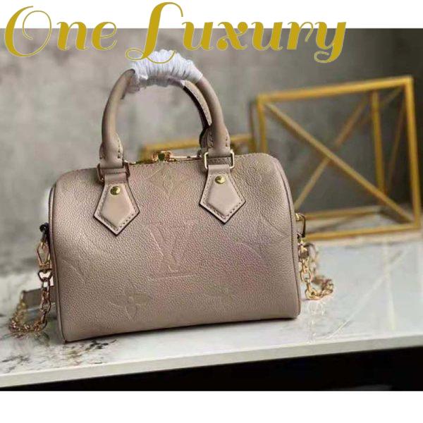 Replica Louis Vuitton Women Speedy Bandoulière 25 Handbag Tourterelle Embossed Grained Cowhide Leather 3