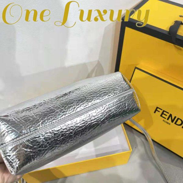 Replica Fendi Women First Small Silver Laminated Leather Bag 7
