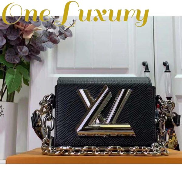 Replica Louis Vuitton Women Twist Lock XL Black Epi Cowhide Leather Microfiber Lining 3