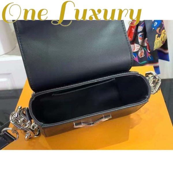 Replica Louis Vuitton Women Twist Lock XL Black Epi Cowhide Leather Microfiber Lining 6