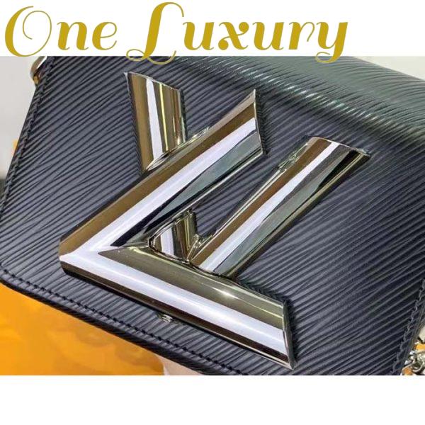 Replica Louis Vuitton Women Twist Lock XL Black Epi Cowhide Leather Microfiber Lining 7