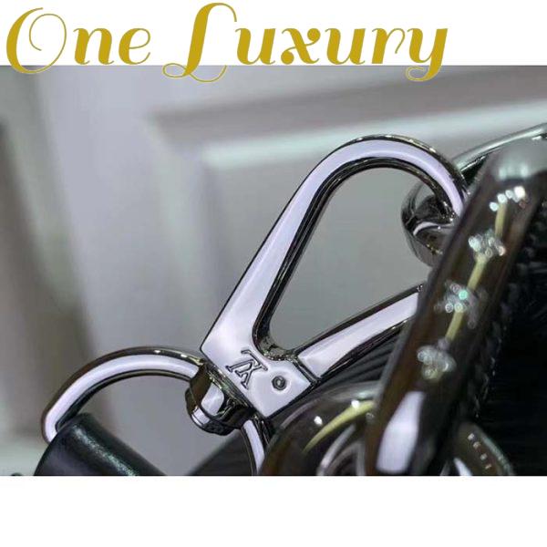 Replica Louis Vuitton Women Twist Lock XL Black Epi Cowhide Leather Microfiber Lining 8