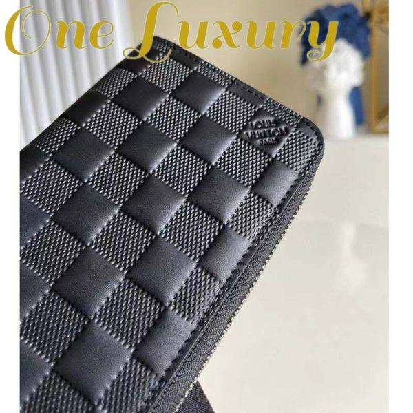 Replica Louis Vuitton LV Unisex Zippy Wallet Vertical Black Damier Infini Cowhide Leather 7