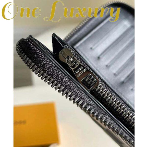 Replica Louis Vuitton LV Unisex Zippy Wallet Vertical Black Damier Infini Cowhide Leather 8
