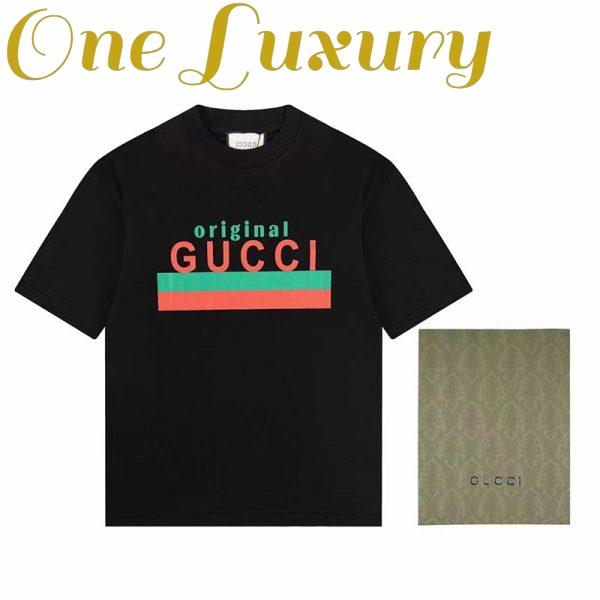 Replica Gucci GG Women Original Gucci Print Oversize T-Shirt Black Cotton Jersey Crewneck 3