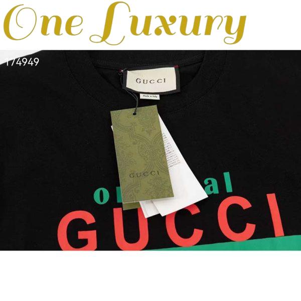 Replica Gucci GG Women Original Gucci Print Oversize T-Shirt Black Cotton Jersey Crewneck 6