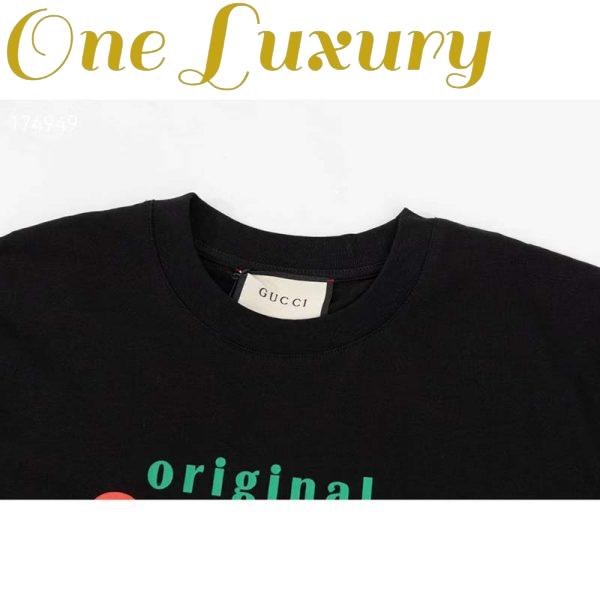 Replica Gucci GG Women Original Gucci Print Oversize T-Shirt Black Cotton Jersey Crewneck 7